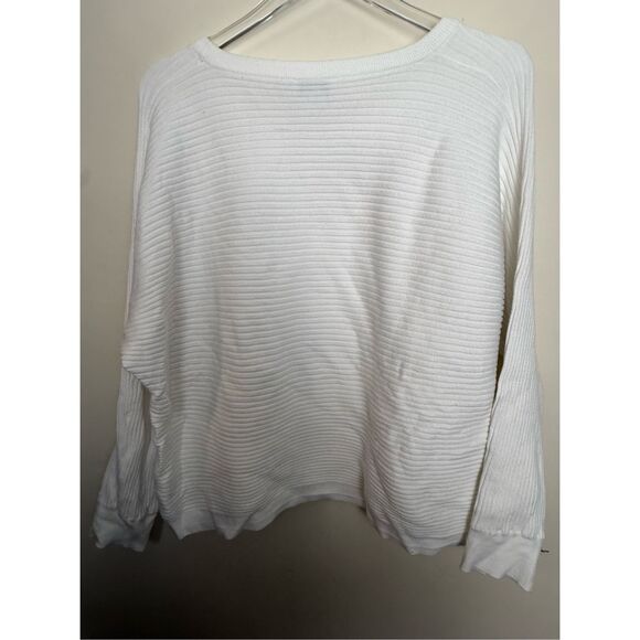 Vineyard Vines Batwing Sweater Ribbed Soft Oversized White XL Nautical Preppy Mi - Picture 4 of 4